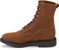 Side view of Justin Original Work Boots Mens Conductor Brown Steel Toe